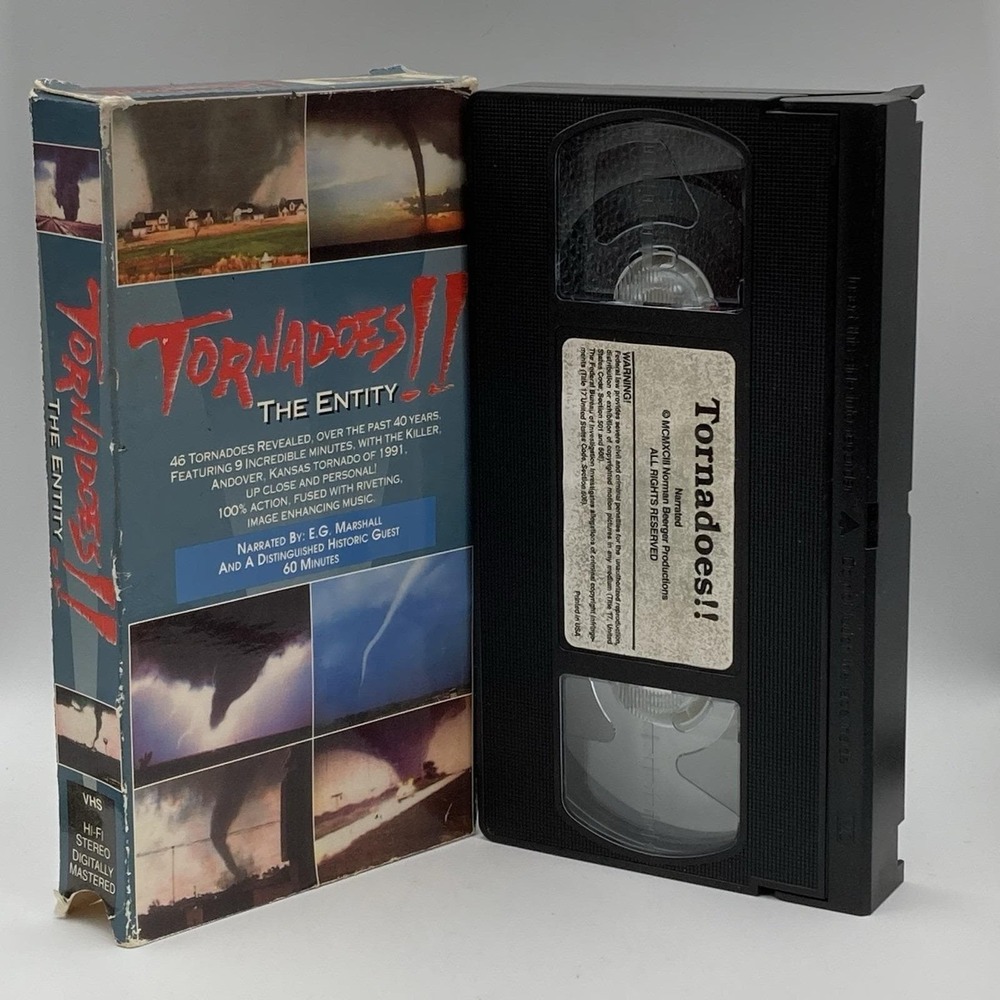 Vintage Tornadoes!! The Entity / VHS, 1993 / Rare OOP